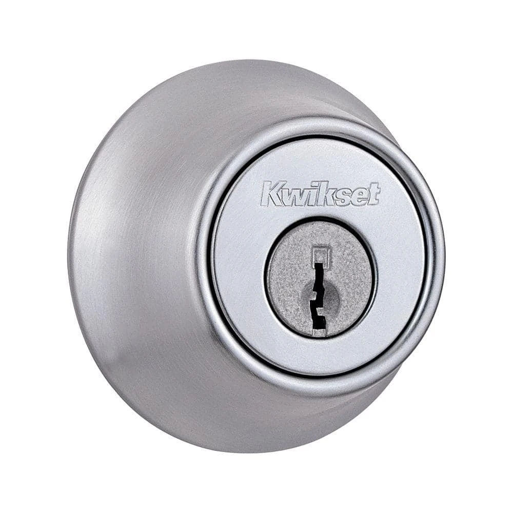 Kwikset 660 single cylinder deadbolt in satin chrome