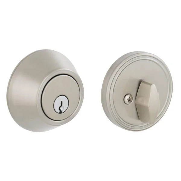 Schlage single cylinder deadbolt in satin nickel