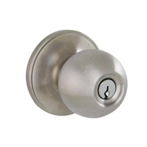 Essentials by Schlage Morrow keyed entry knob in satin stainless