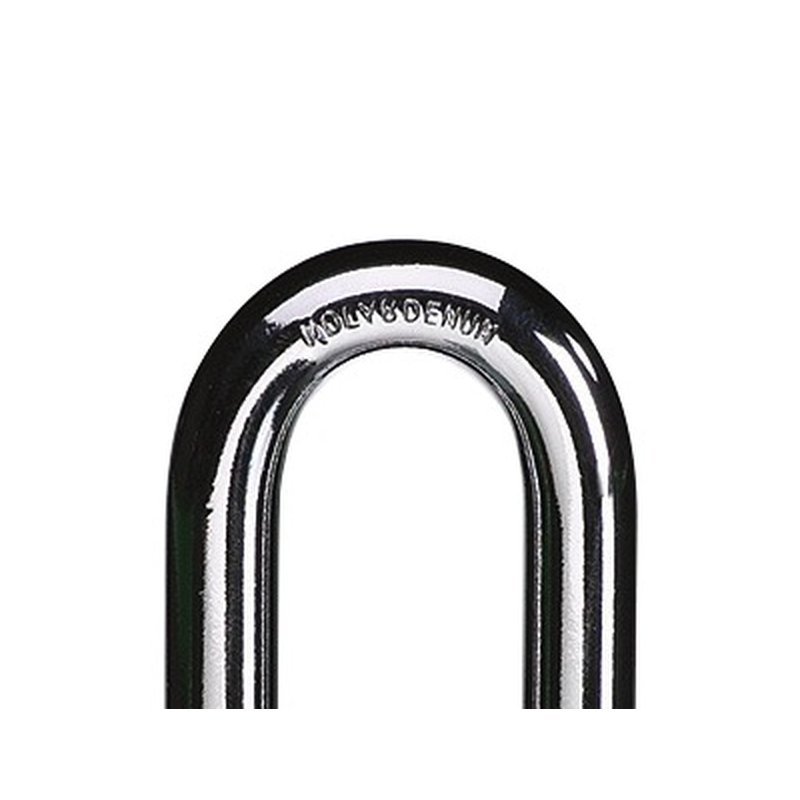 Close-up of the Schlage KS41 3/8-inch molybdenum hardened steel shackle
